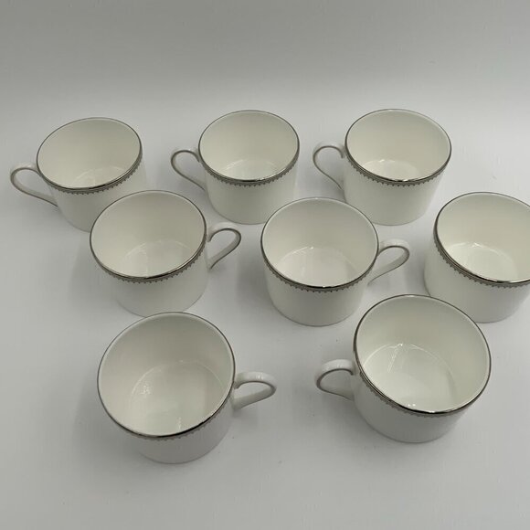 Set of 8 VERA WANG by WEDGWOOD GROSGRAIN CUPS - Picture 3 of 6